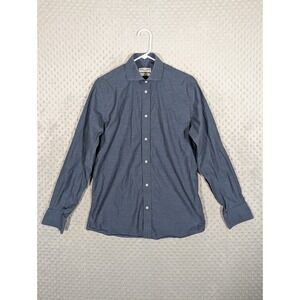 Spier & Mackay Shirt Men's 15.5/34.5 Blue Contemporary Fit Cutaway Handmade